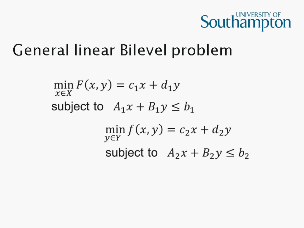 General linear Bilevel problem